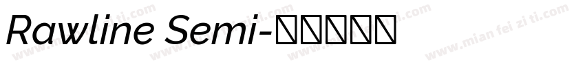 Rawline Semi字体转换